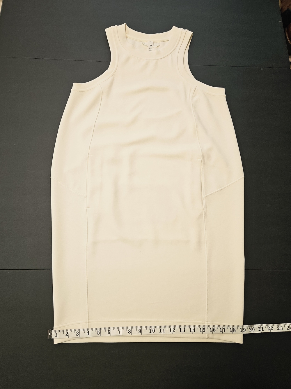 Lululemon Softstreme Back In Action Dress Lemon Sorbet Cream Mini Size 6 LW1DLSS - Picture 7 of 16